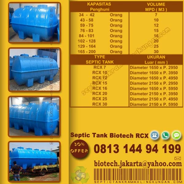 RCX 15 Septic Tank for capacity 75 person
