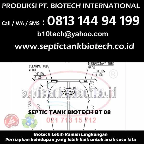 Septic Tank Biotech BT 15 untuk 20 orang penghuni