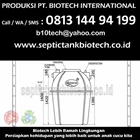 Ukuran Septic Tank Biotech BT 12 kapasitas 1800 liter untuk 6 orang s.d 8 orang 4